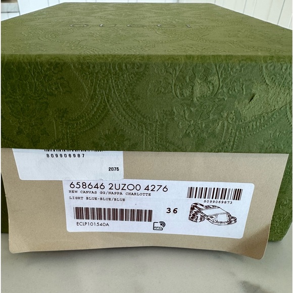 Gucci Multicolor GG Supreme Espadrille Sandals - Picture 9 of 10